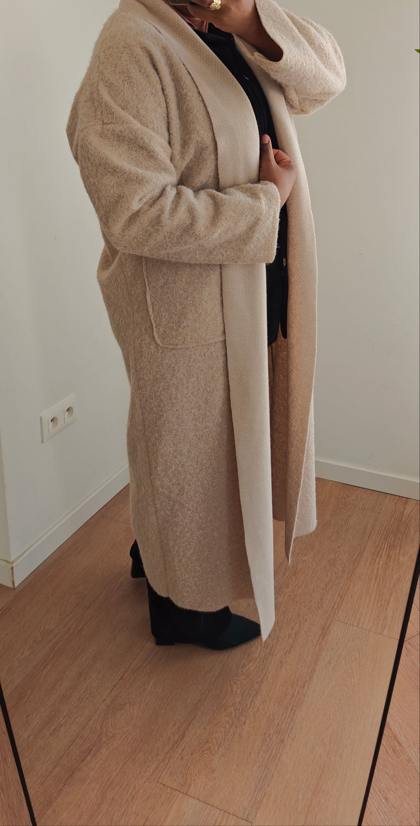 Manteau long en laine