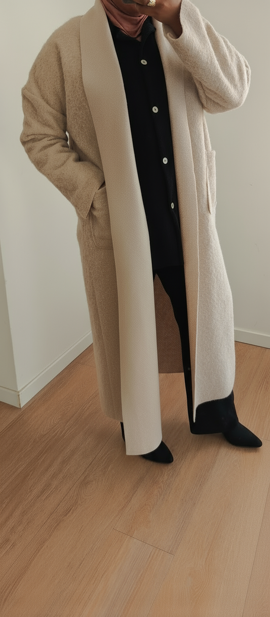 Manteau long en laine