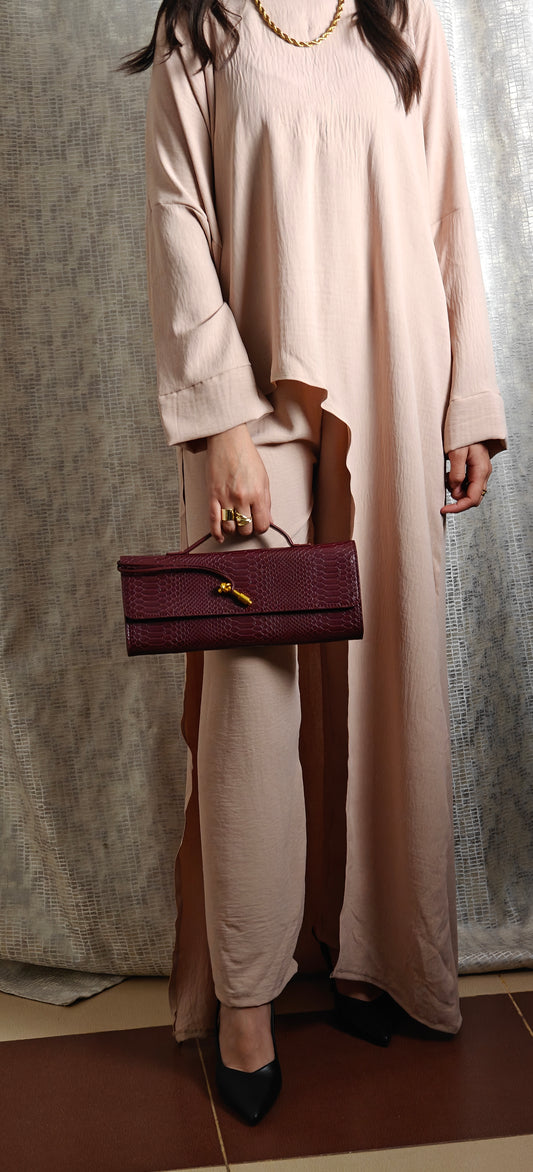 Set pantalon crepe beige