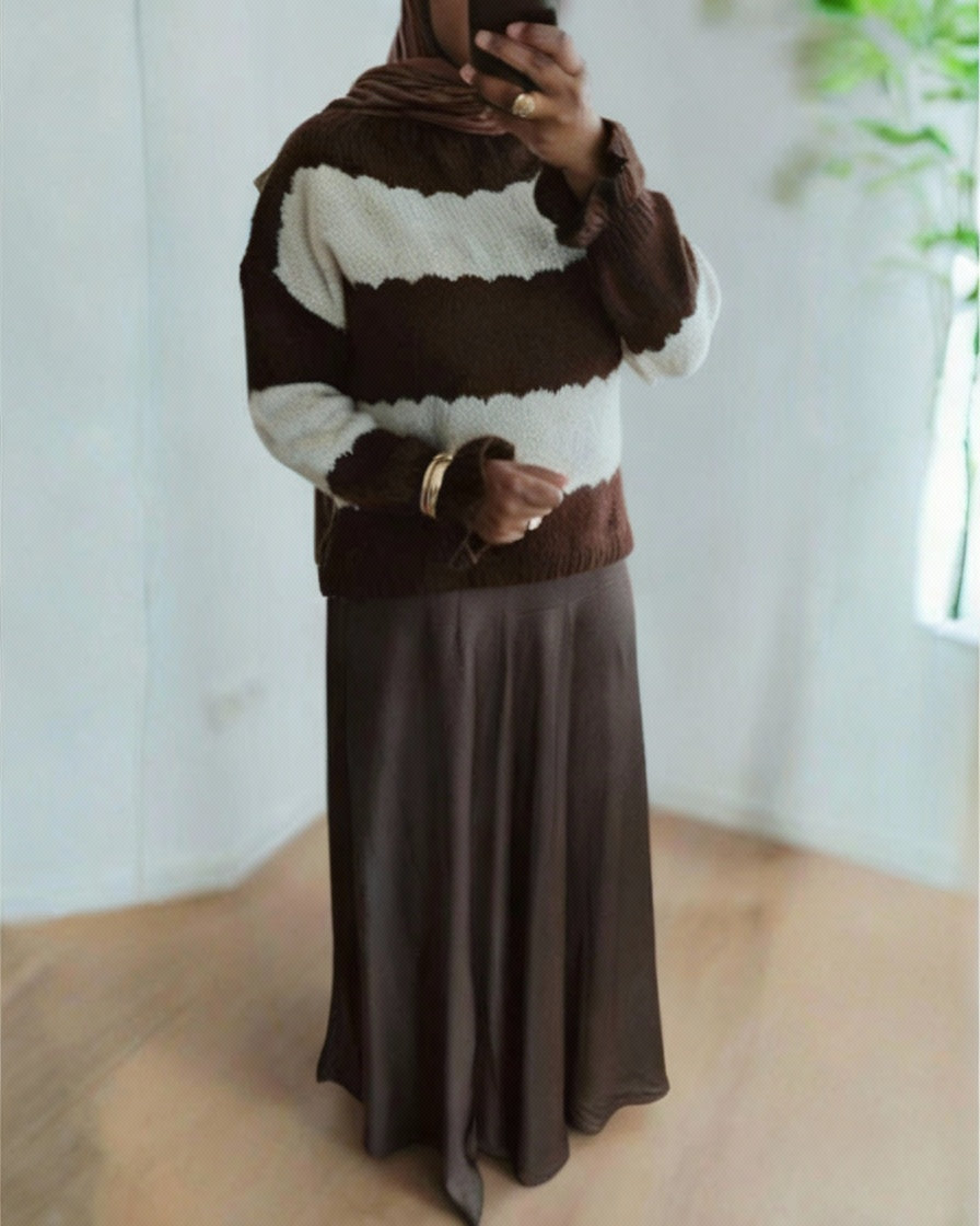 Pull manches trompettes