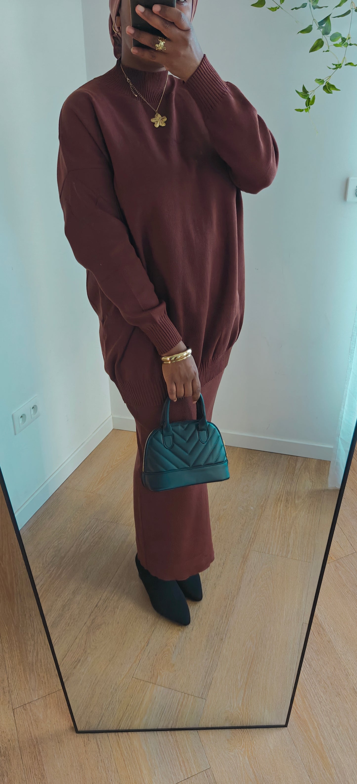 Ensemble jupe marron