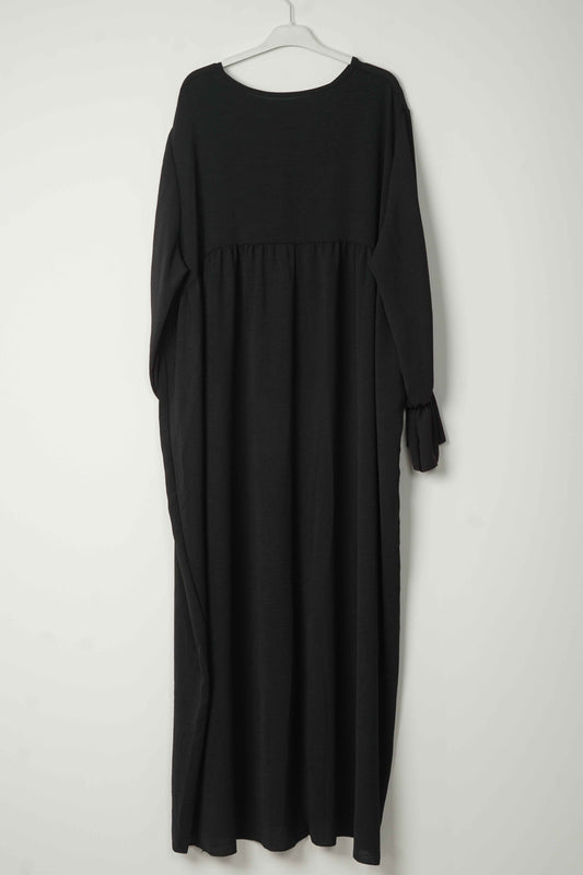 Abaya fluide Noir