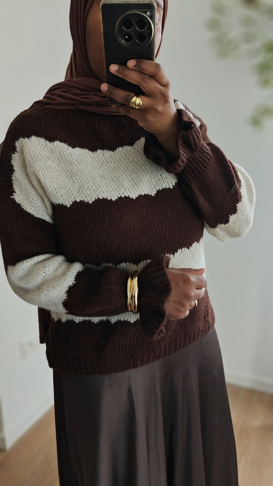 Pull manches trompettes