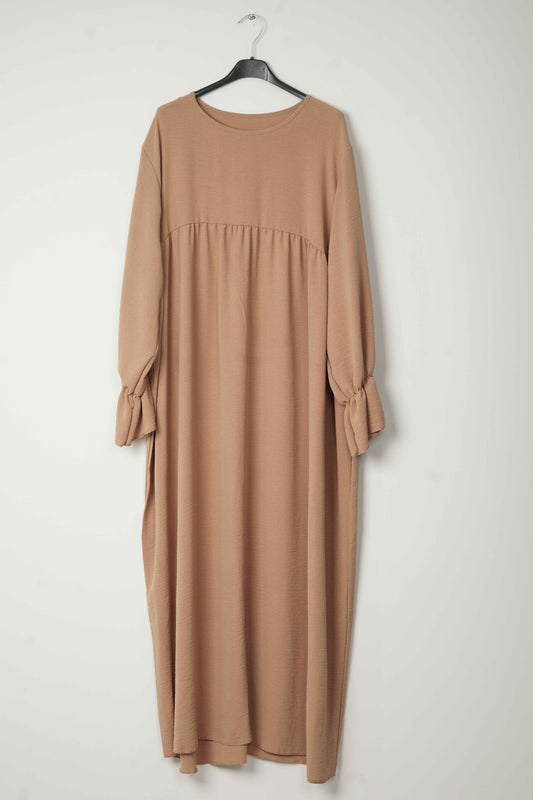 Abaya fluide marron