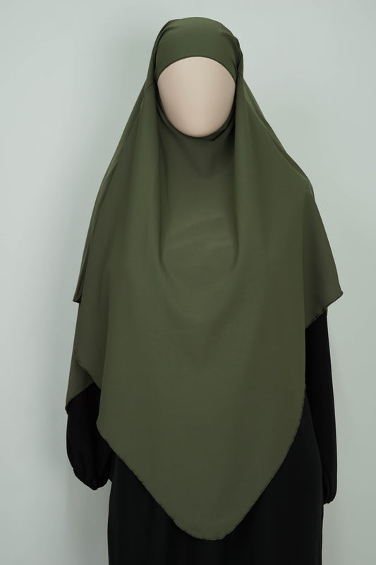 Khimar long kaki