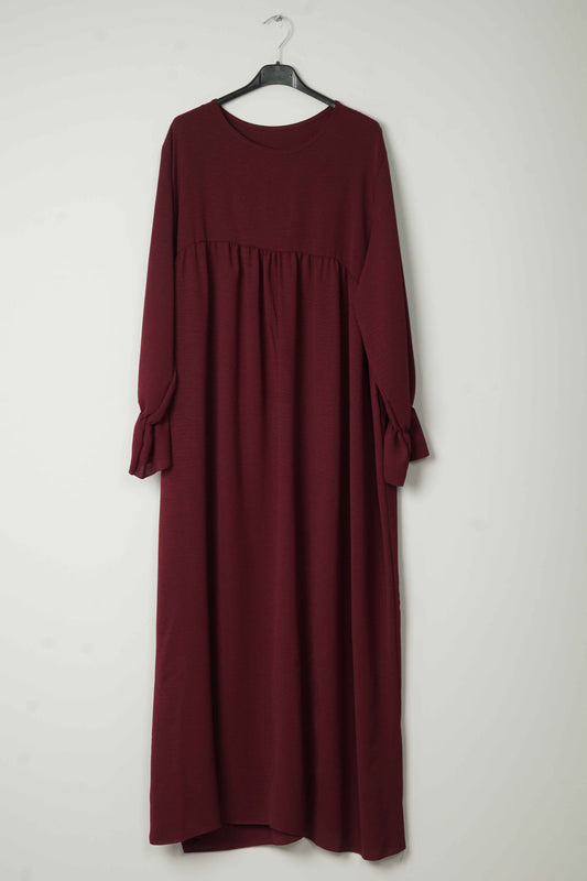 Abaya fluide burgundy