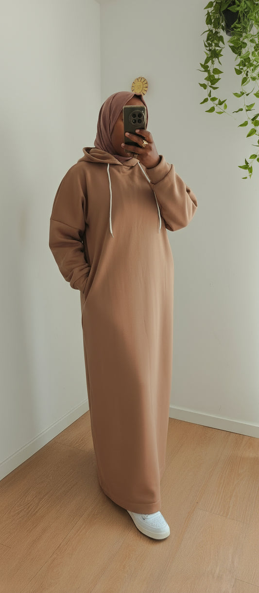 Robe sweat beige