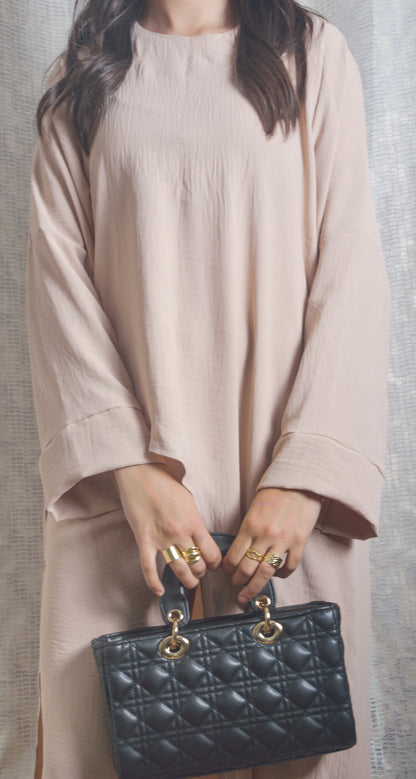 Set pantalon crepe beige