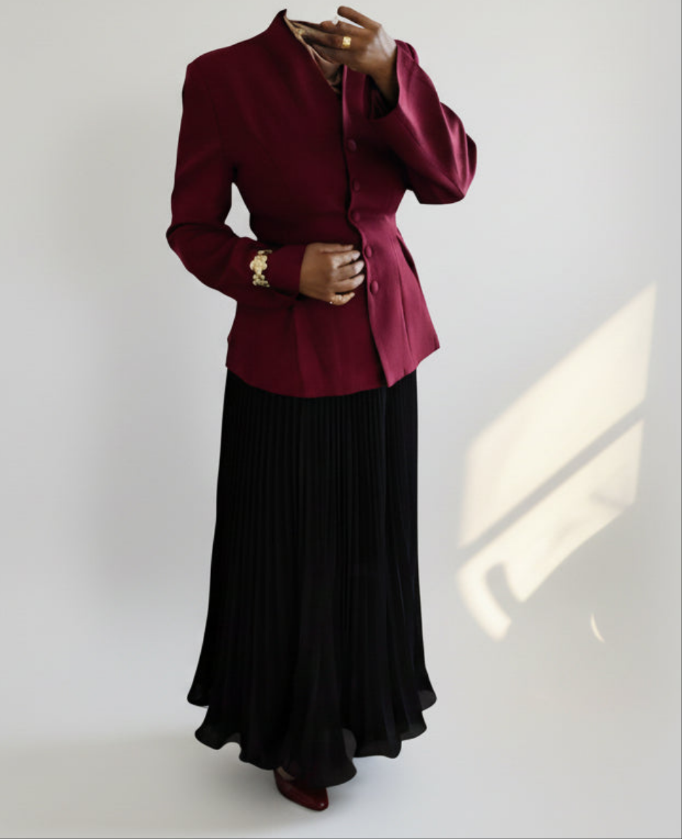 Jupe plissée vaporeuse noir