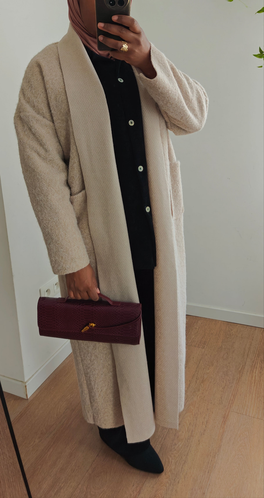 Manteau long en laine