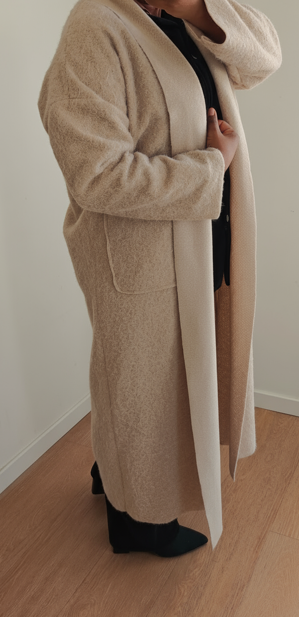 Manteau long en laine