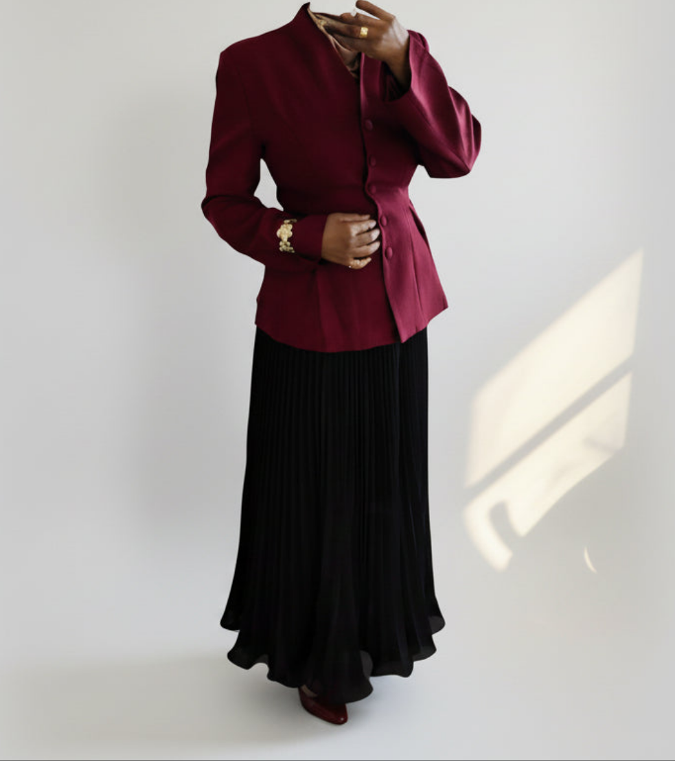 Jupe plissée vaporeuse noir