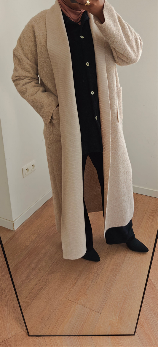 Manteau long en laine