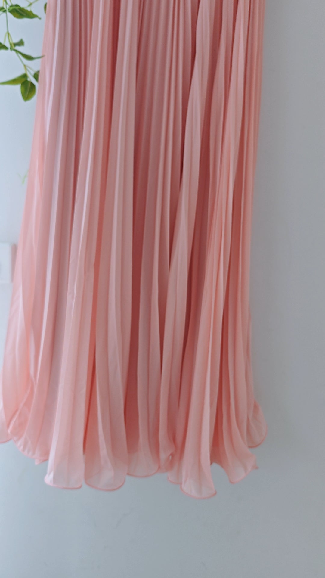 Jupe plissée vaporeuse rose