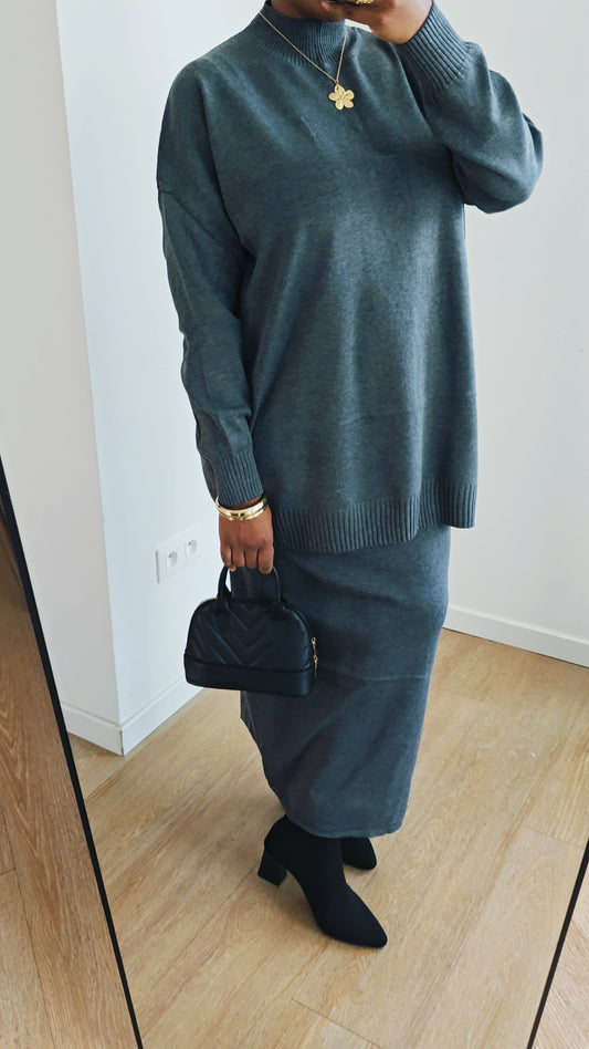 Ensemble jupe gris