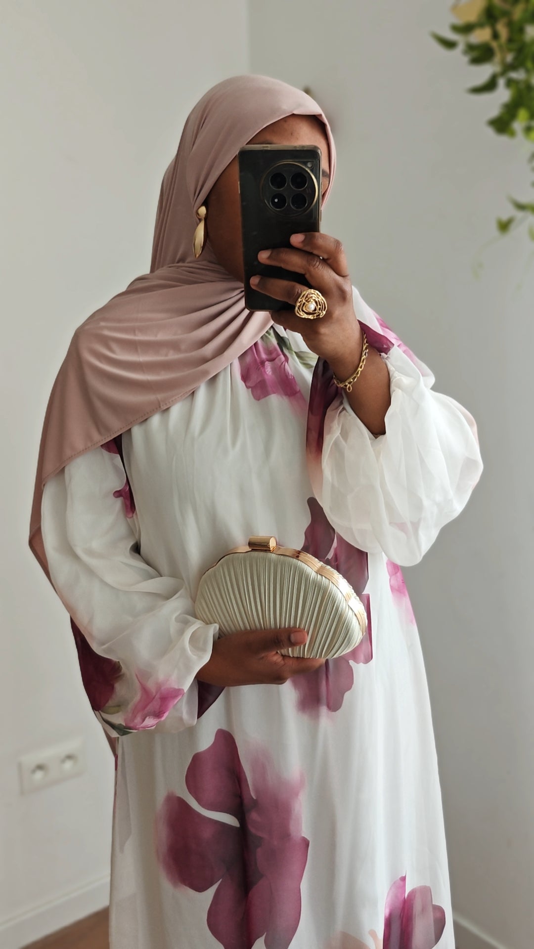 Robe Tulipe fluide mousseline violet