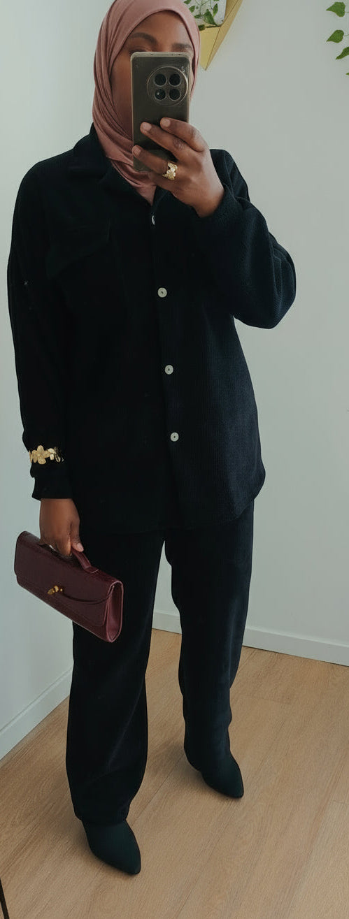 Ensemble pantalon en velours