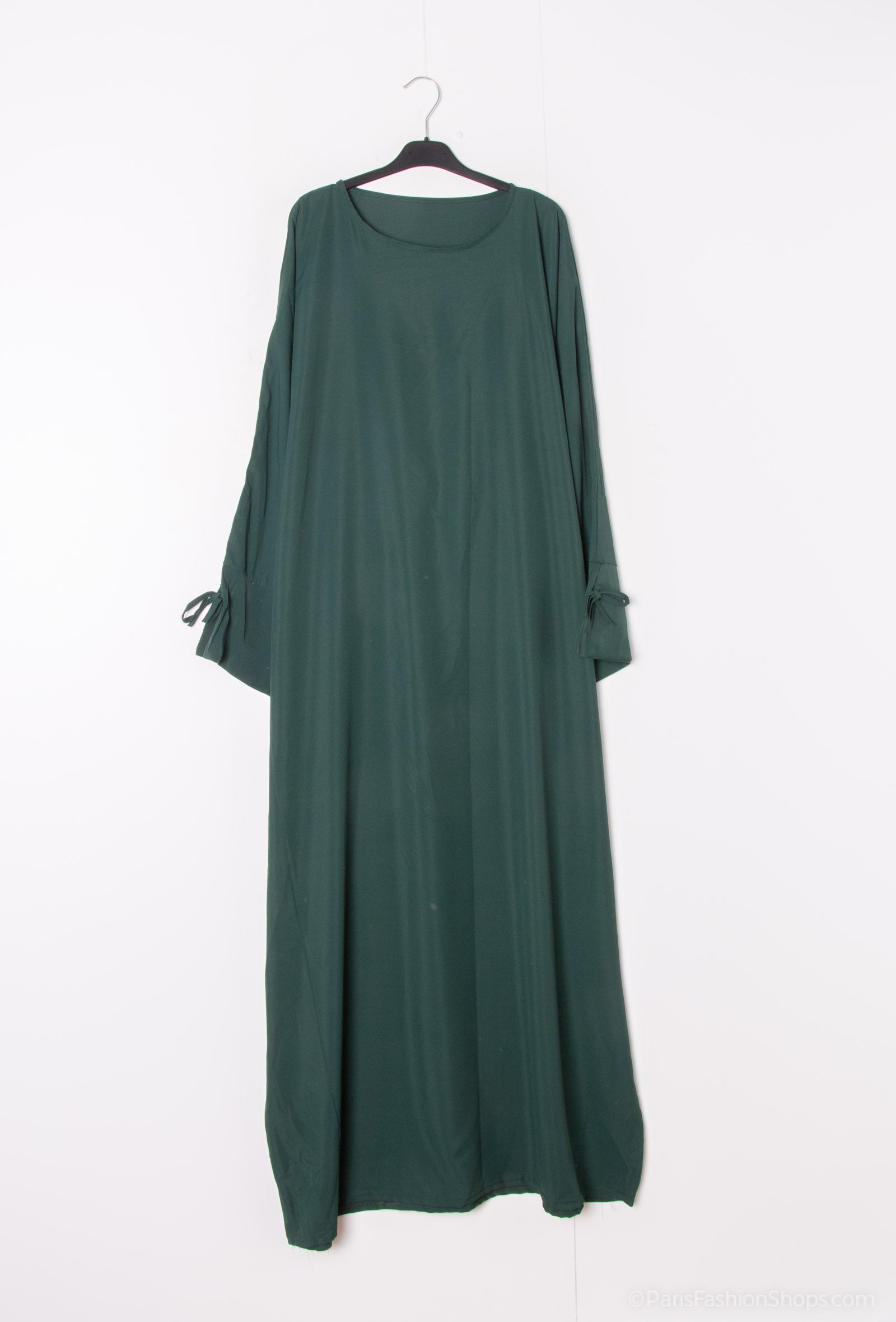 Abaya ample à nœud vert