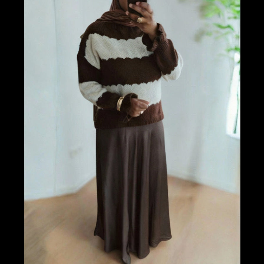 Pull manches trompettes