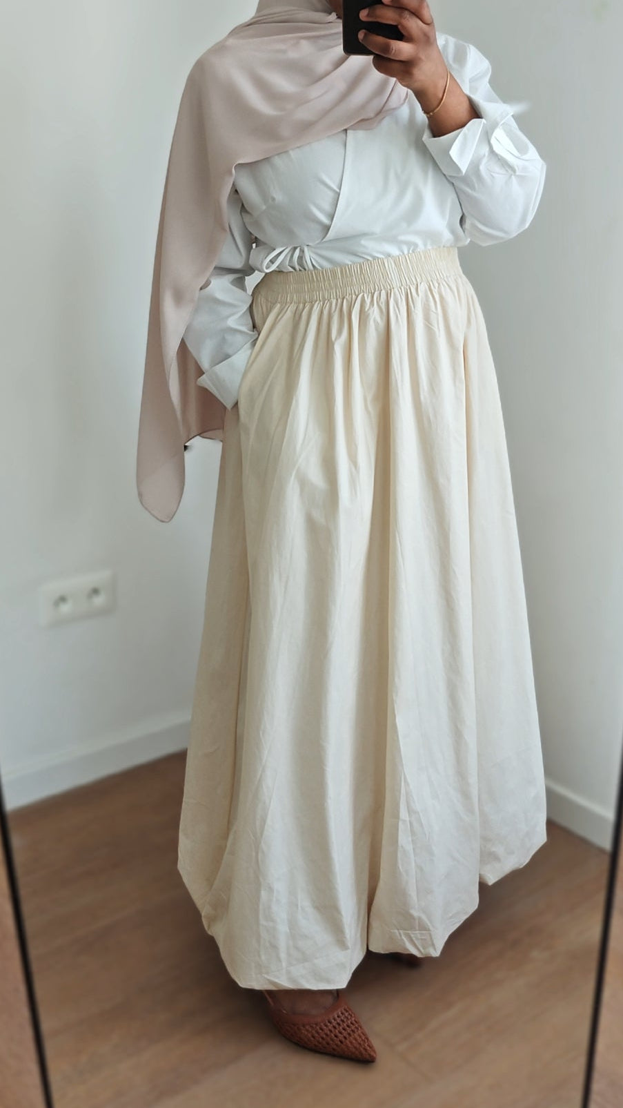 Jupe Popline Zahra Beige
