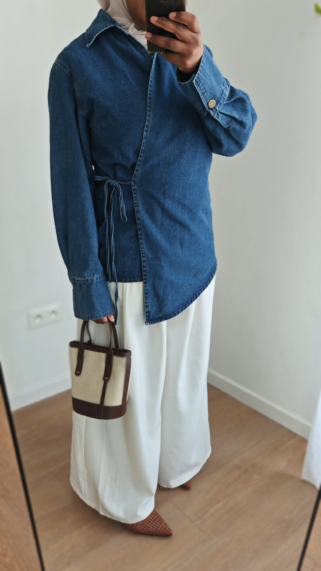 Pantalon palazzo blanc