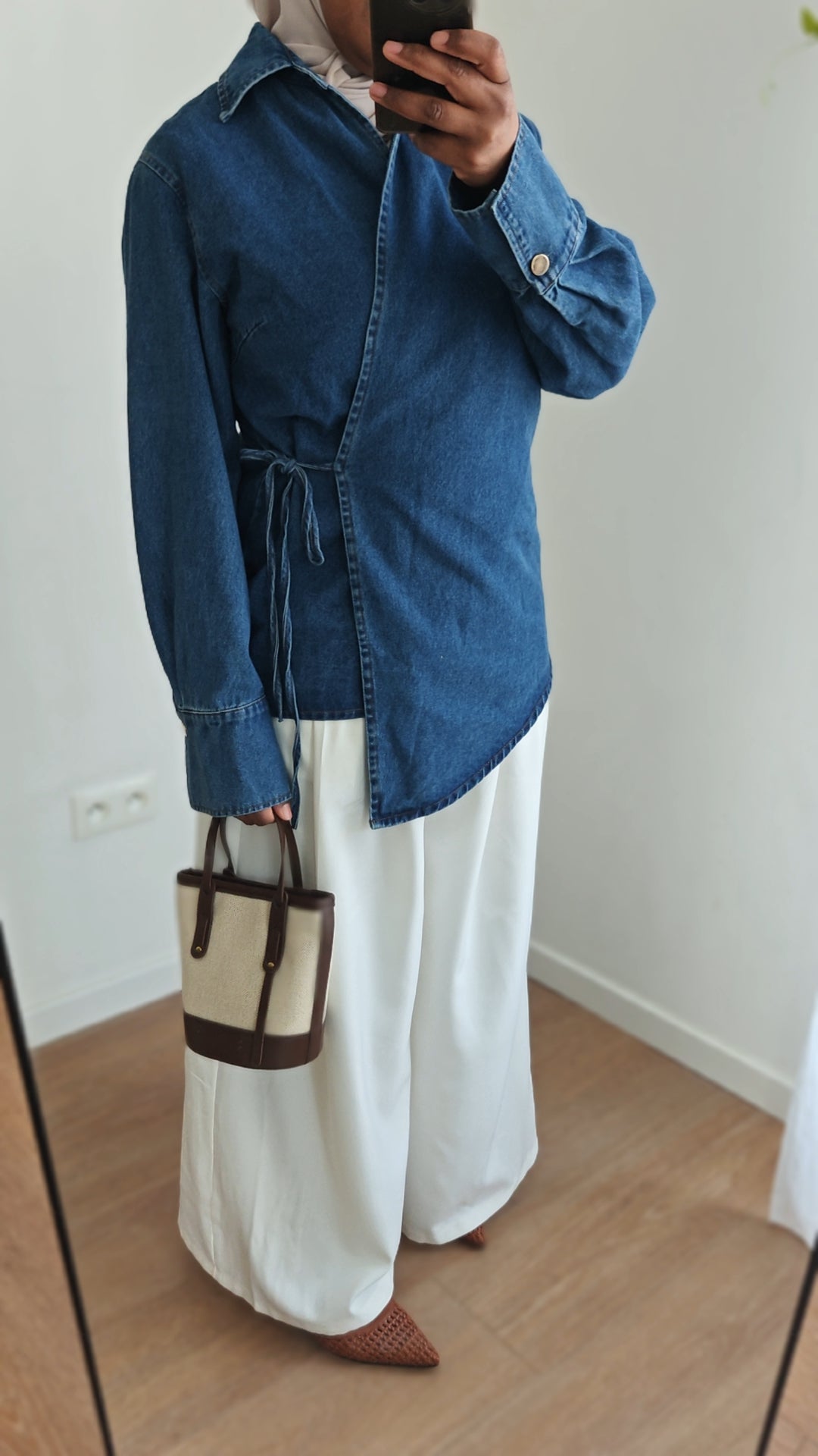 Pantalon palazzo blanc