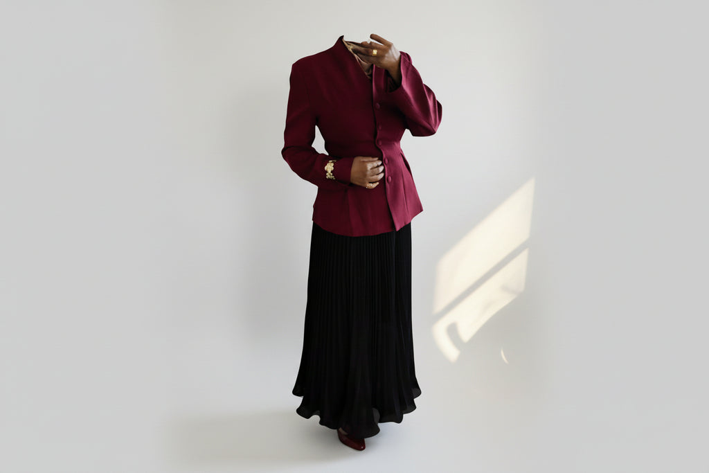 Jupe plissée vaporeuse noir