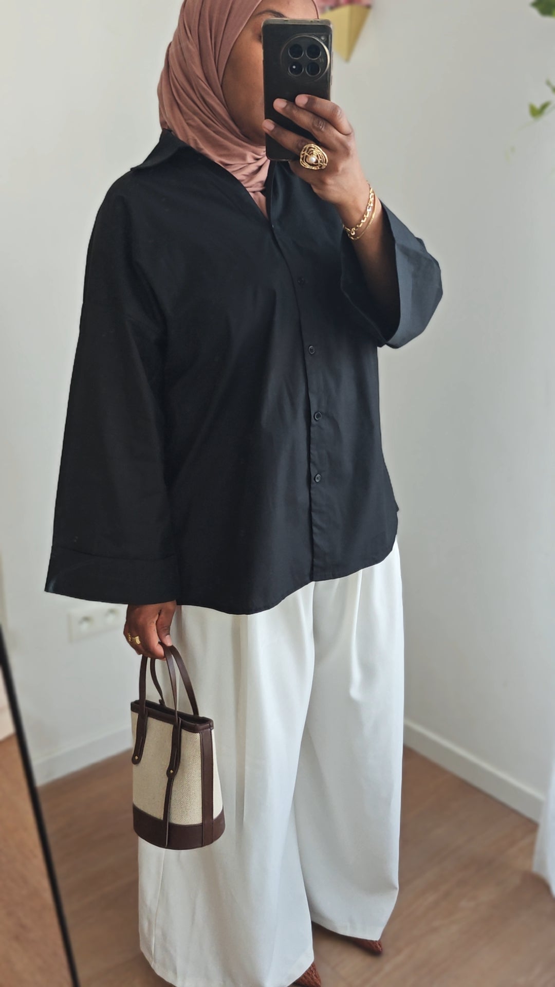 Chemise popline Ariji Noir