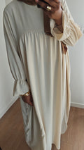 Abaya fluide blanche