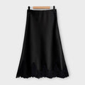 Jupe dentelle satin noir