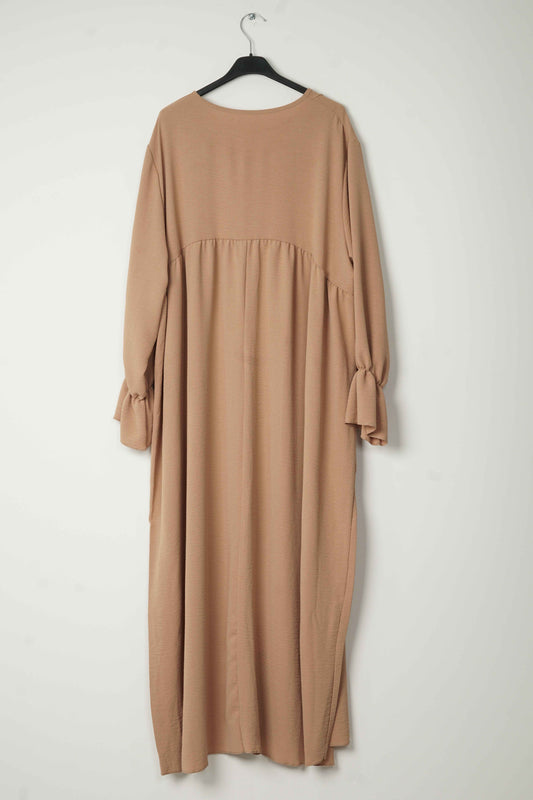 Abaya fluide marron