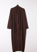 Abaya avec châle marron chocolat