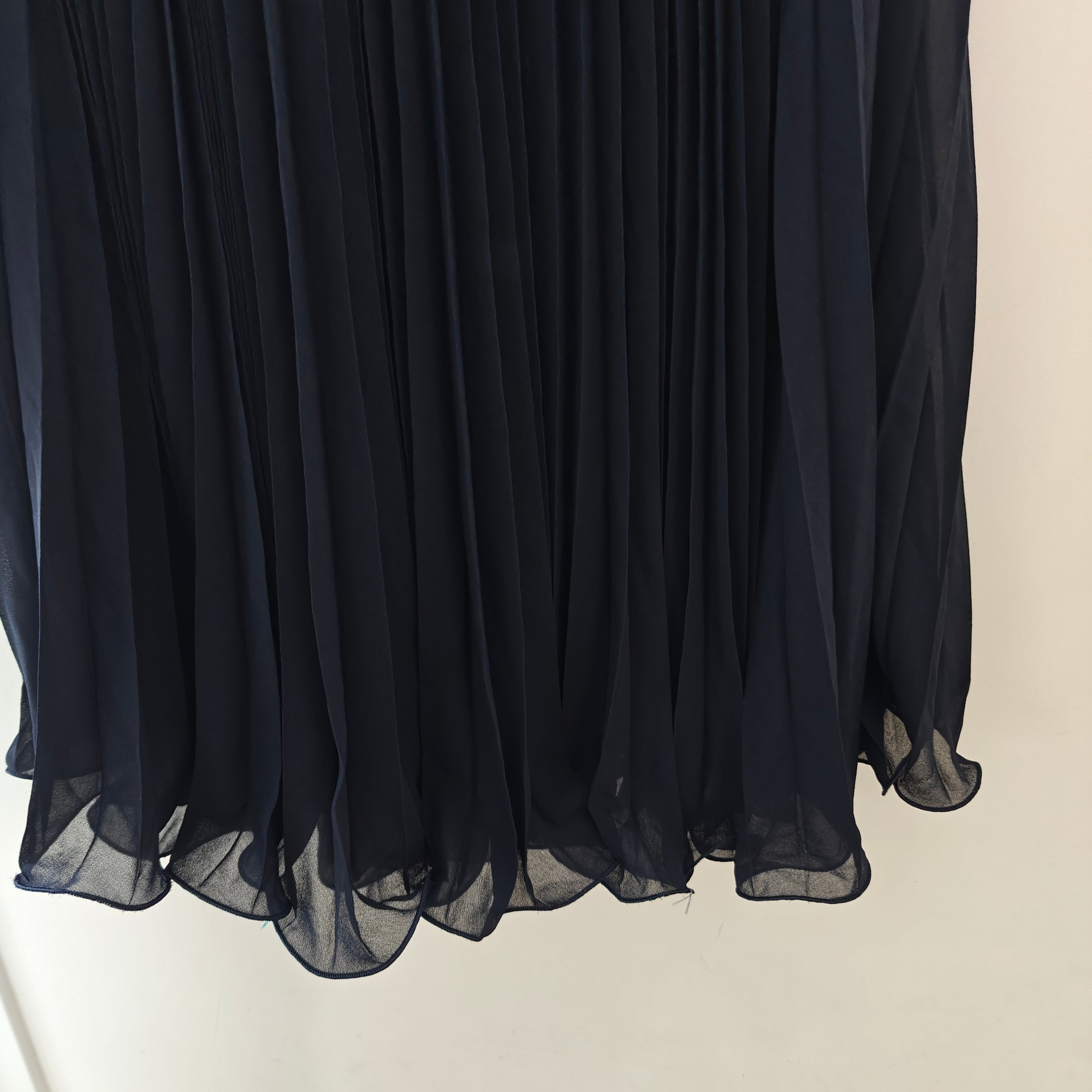Jupe plissée vaporeuse Bleu Nuit