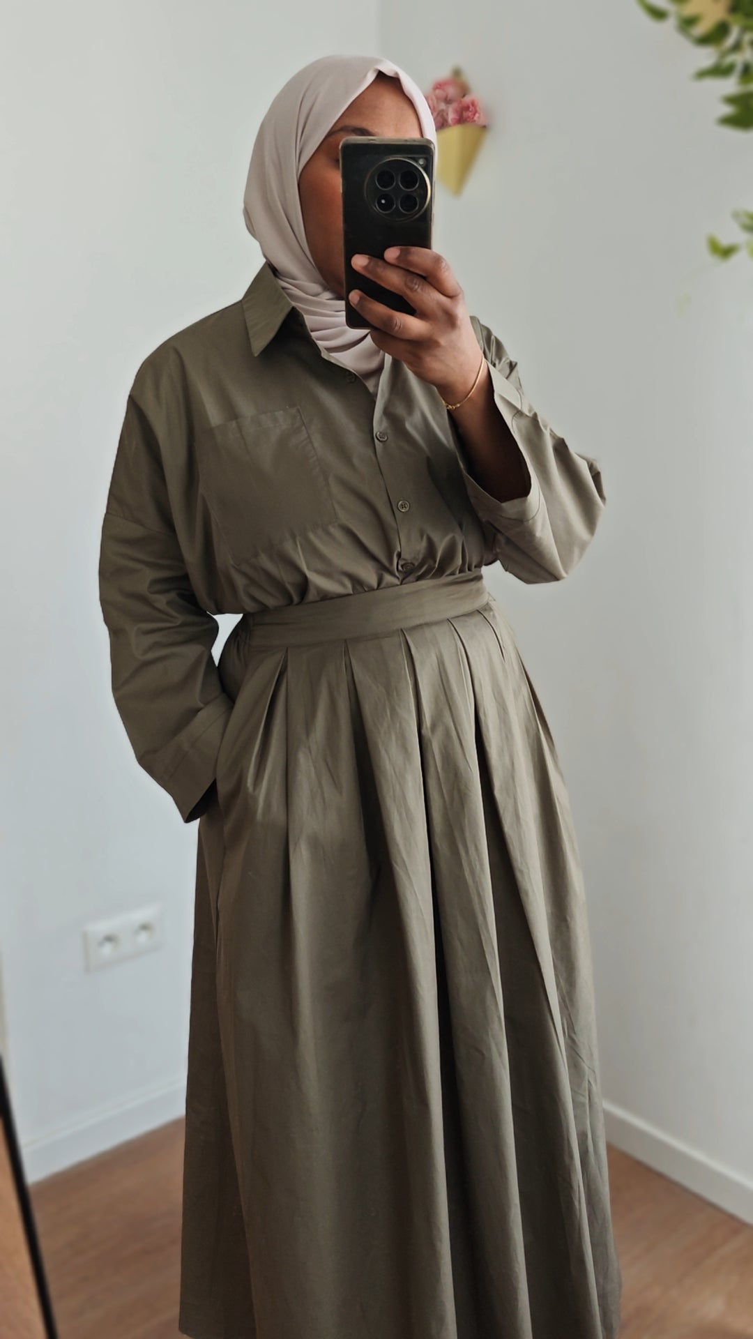 Ensemble jupe kaki