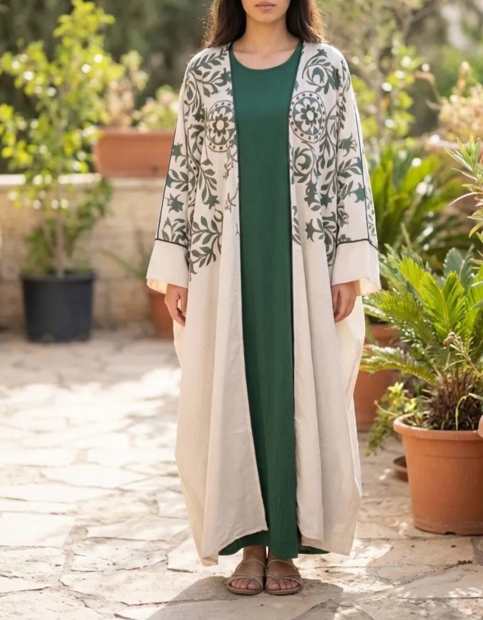 Abaya Robe coton 2 pièces