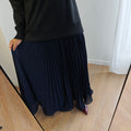 Jupe plissée vaporeuse Bleu Nuit