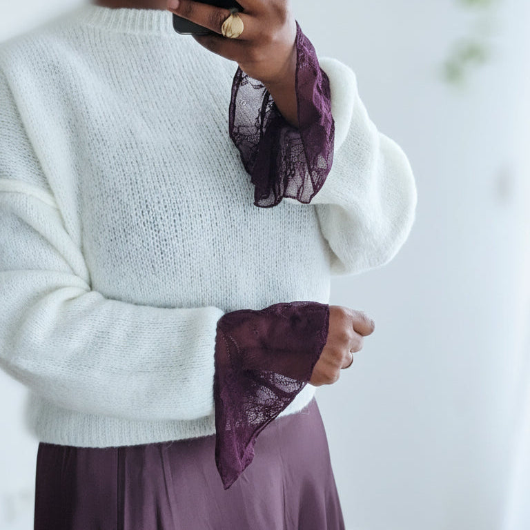 Top en dentelle fleuris