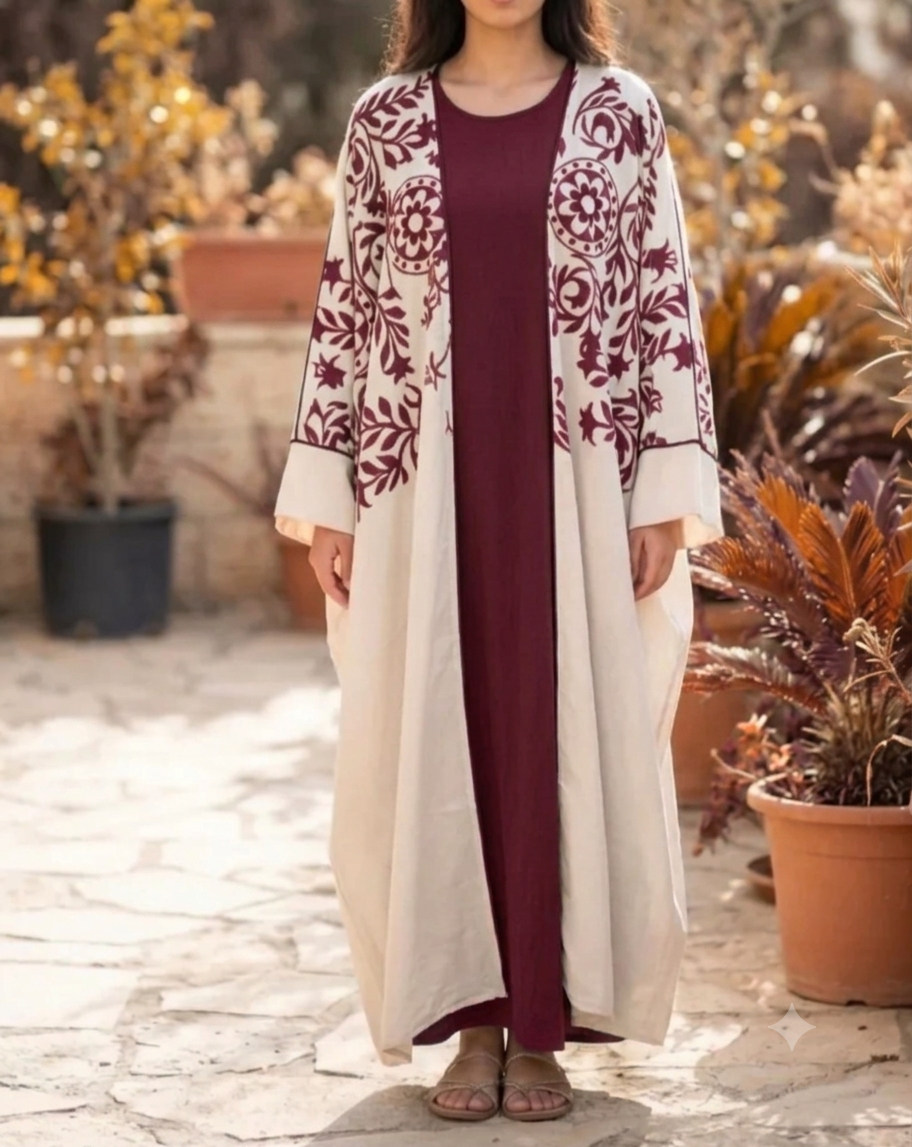 Abaya Robe coton 2 pièces