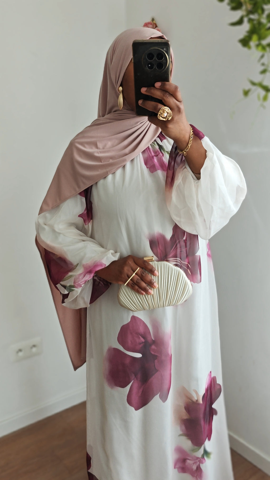 Robe Tulipe fluide mousseline violet