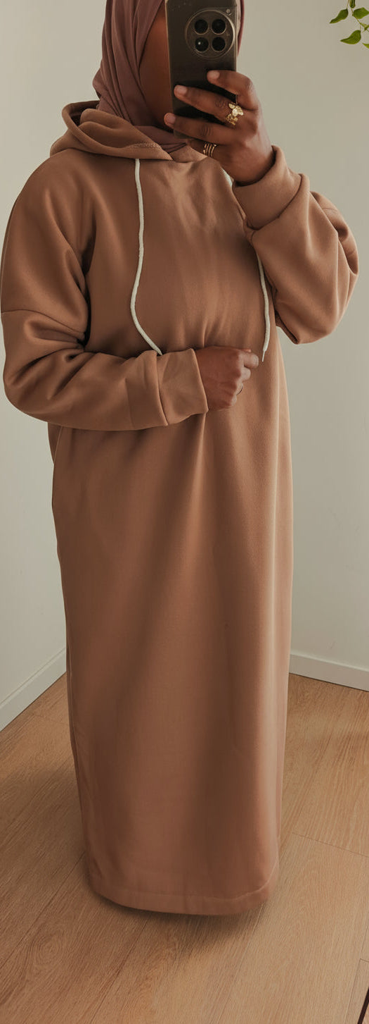 Robe sweat beige