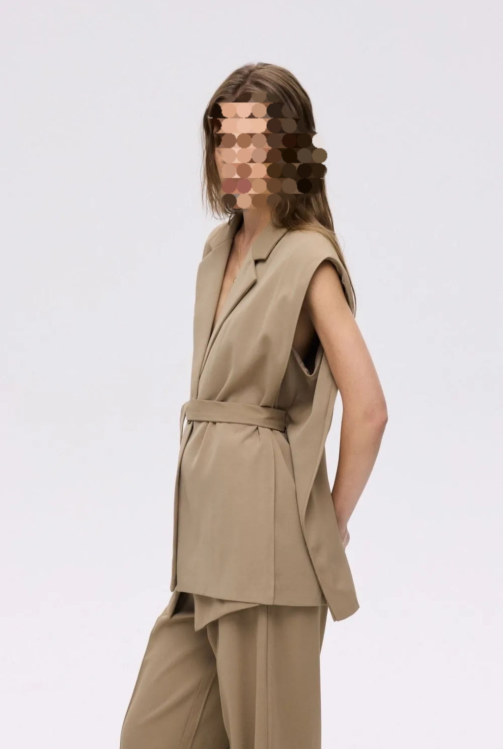 Blazer Cape sans manche Lila
