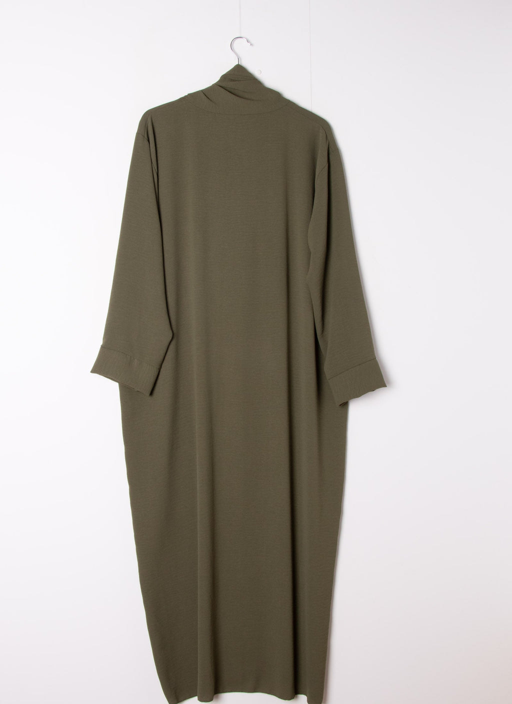 Abaya avec châle vert olive