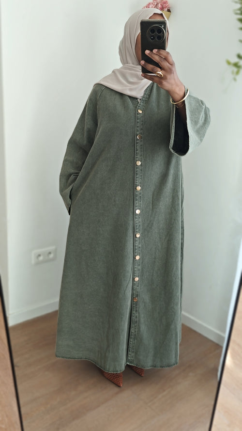 Robe Denim hana kaki