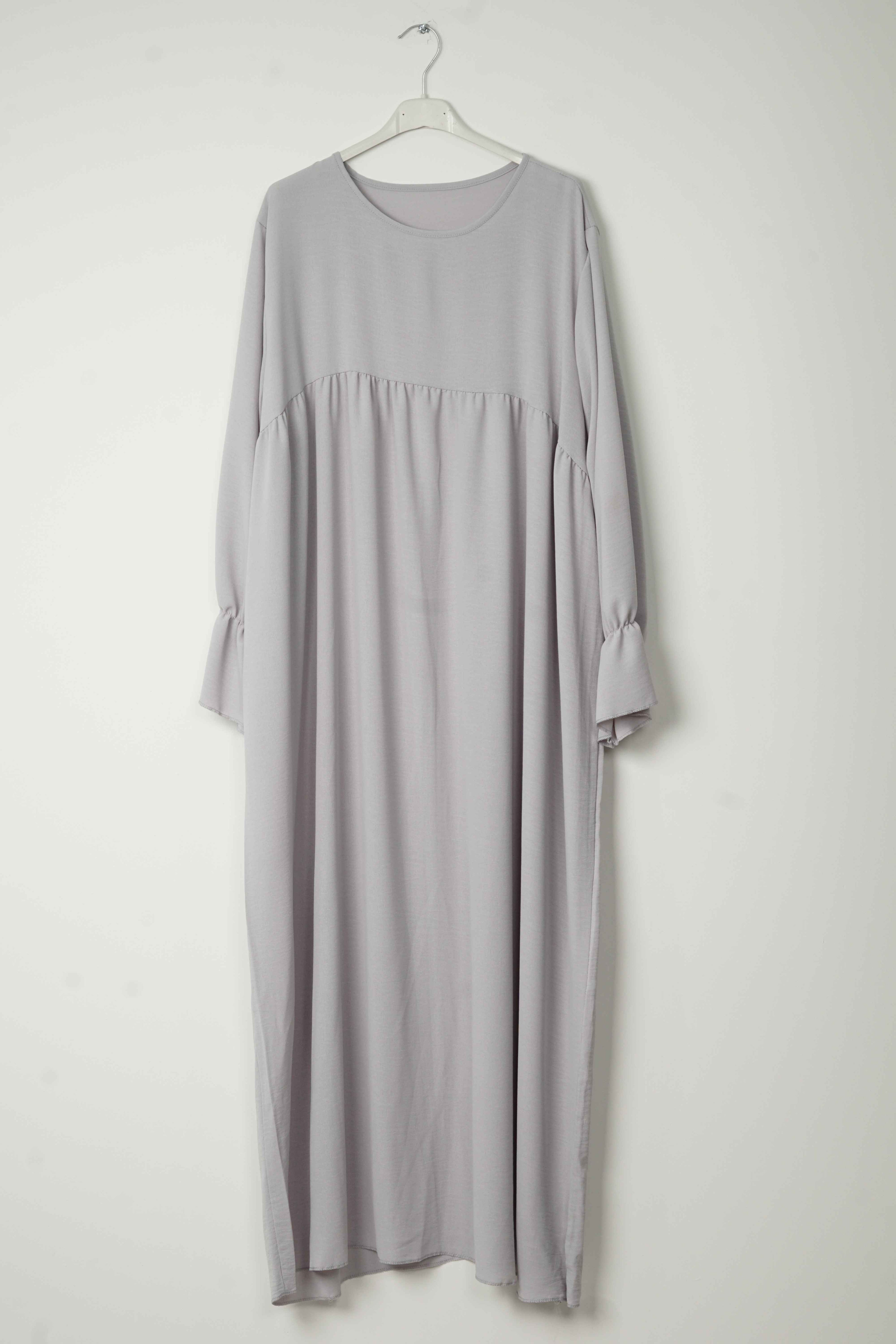 Abaya fluide Gris clair