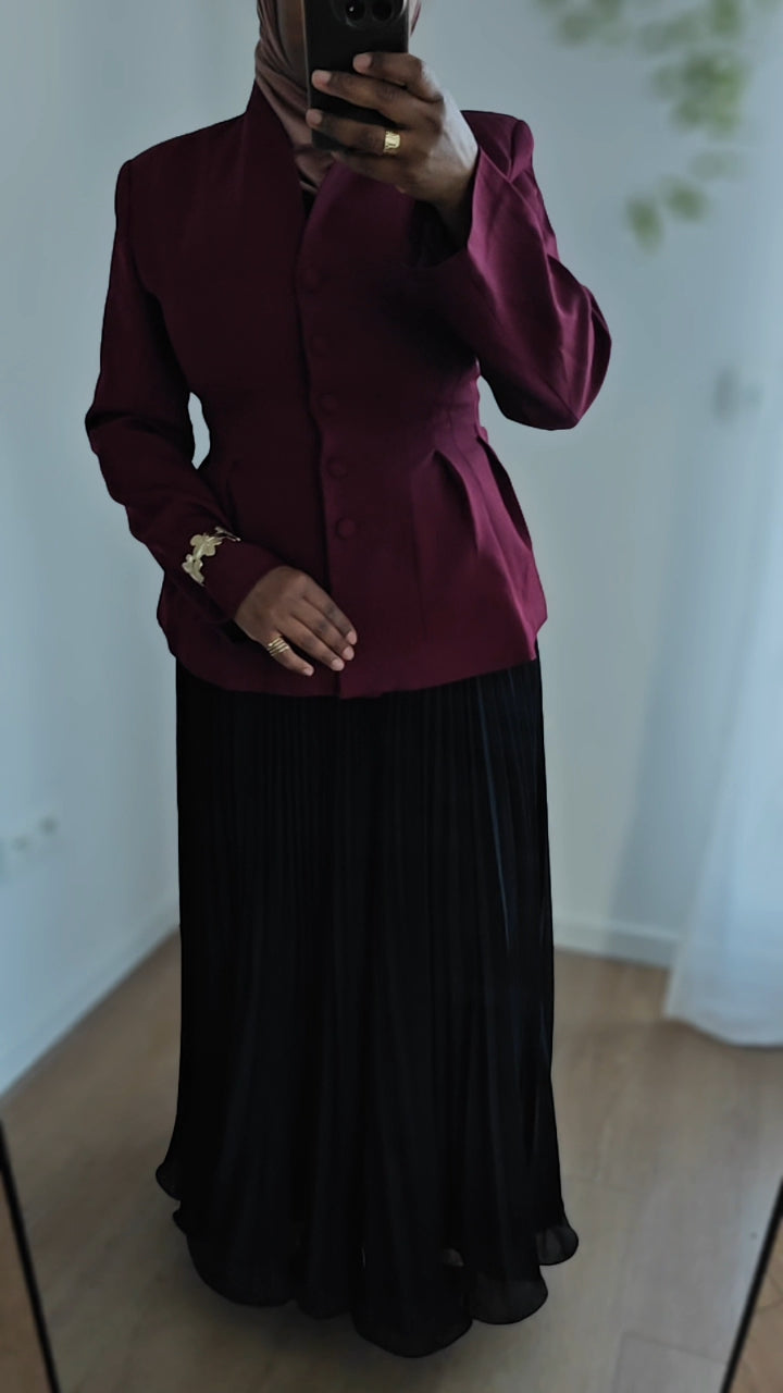 Jupe plissée vaporeuse noir