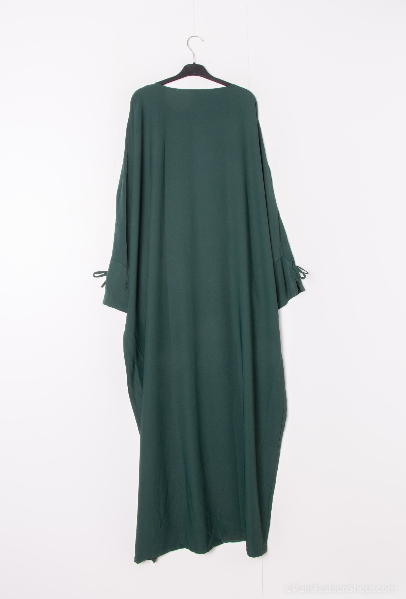 Abaya ample à nœud vert