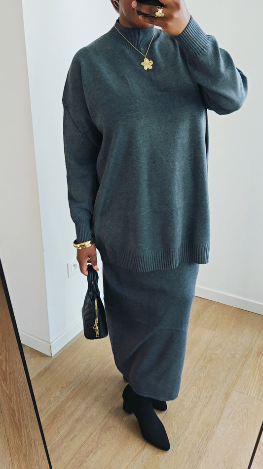 Ensemble jupe gris
