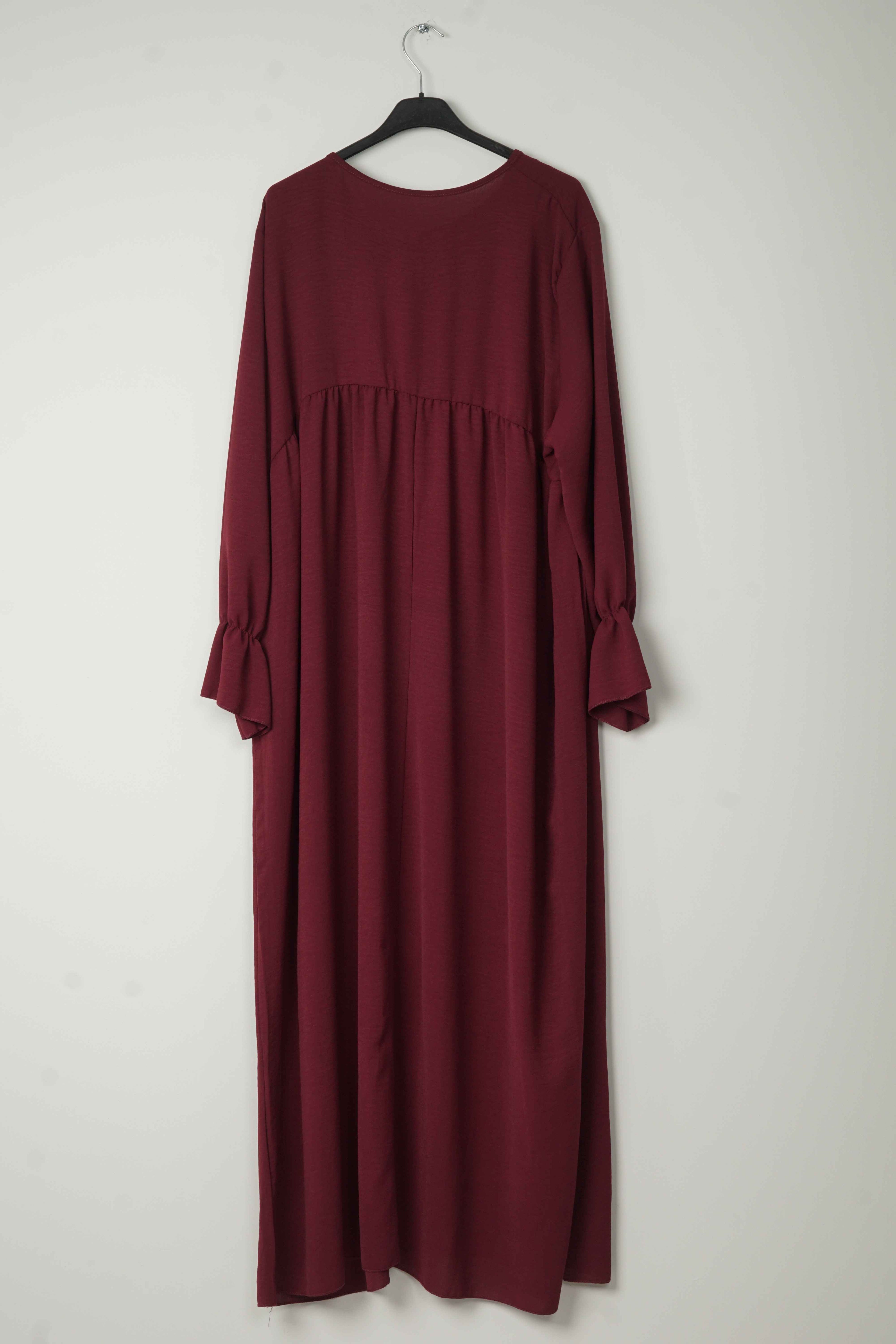 Abaya fluide burgundy