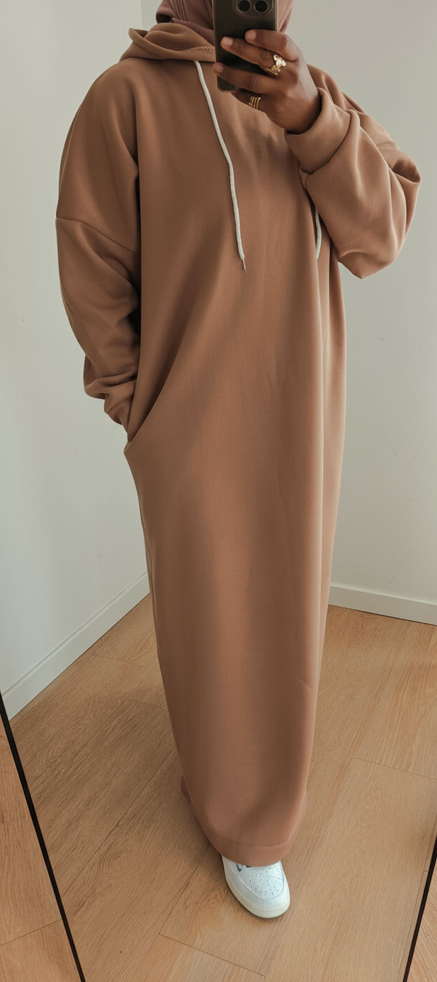 Robe sweat beige