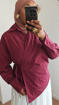 Chemise cache coeur Lina winered